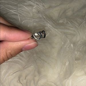 James Avery double heart ring